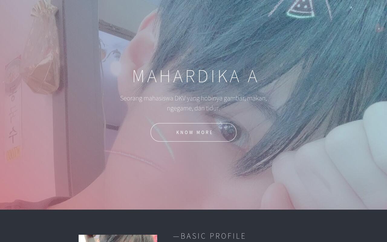Carrd profile picture for @mahardika
